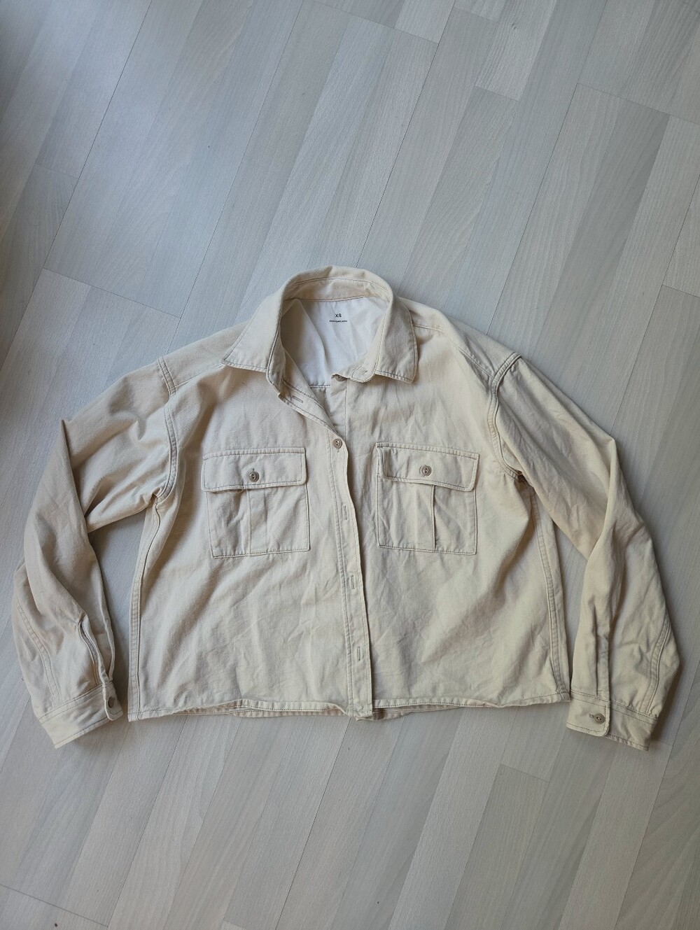 Muji - Cream Overshirt Jacket - Women's
